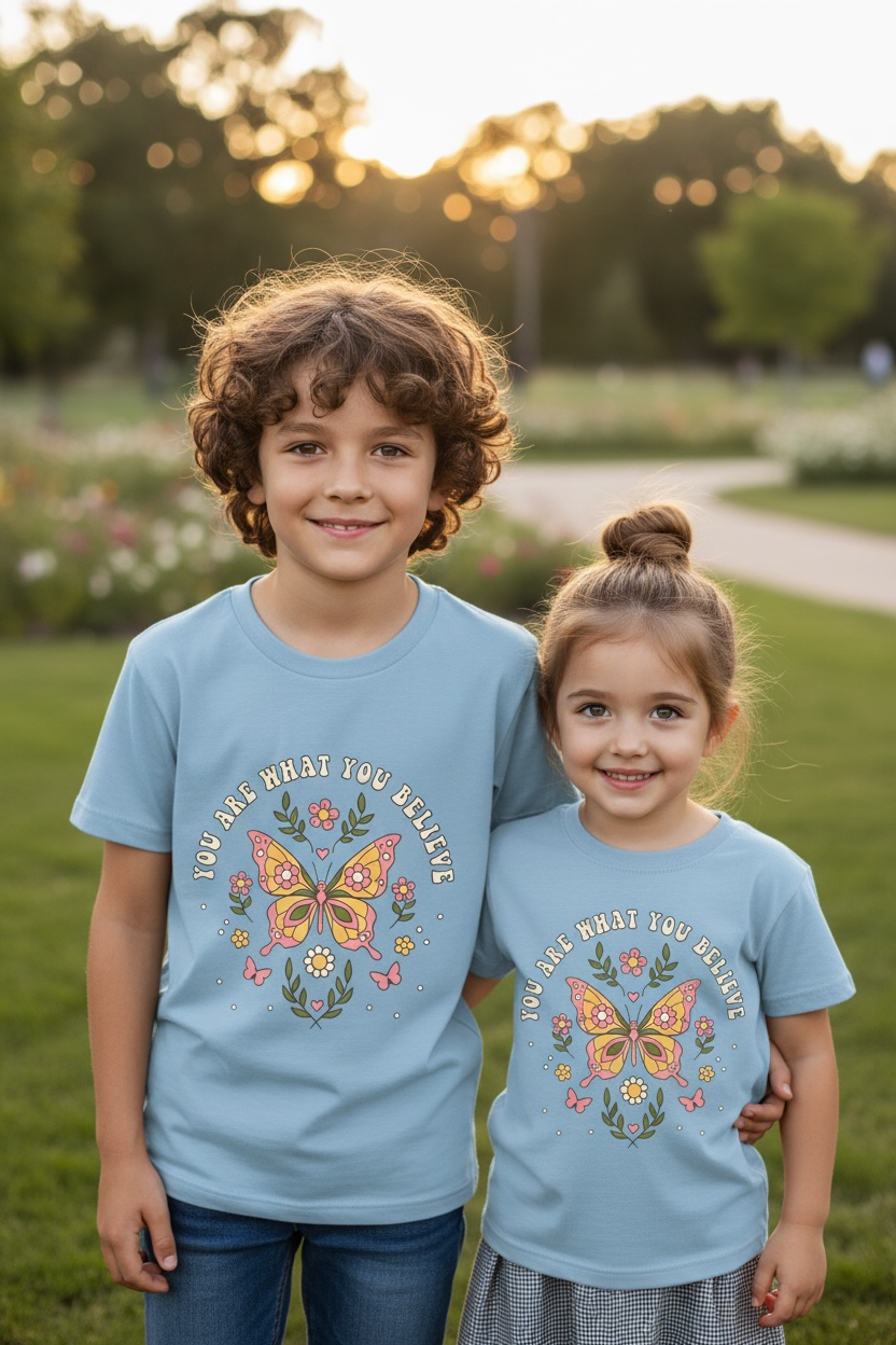 You Are What You Believe Butterfly Graphic T-Shirt