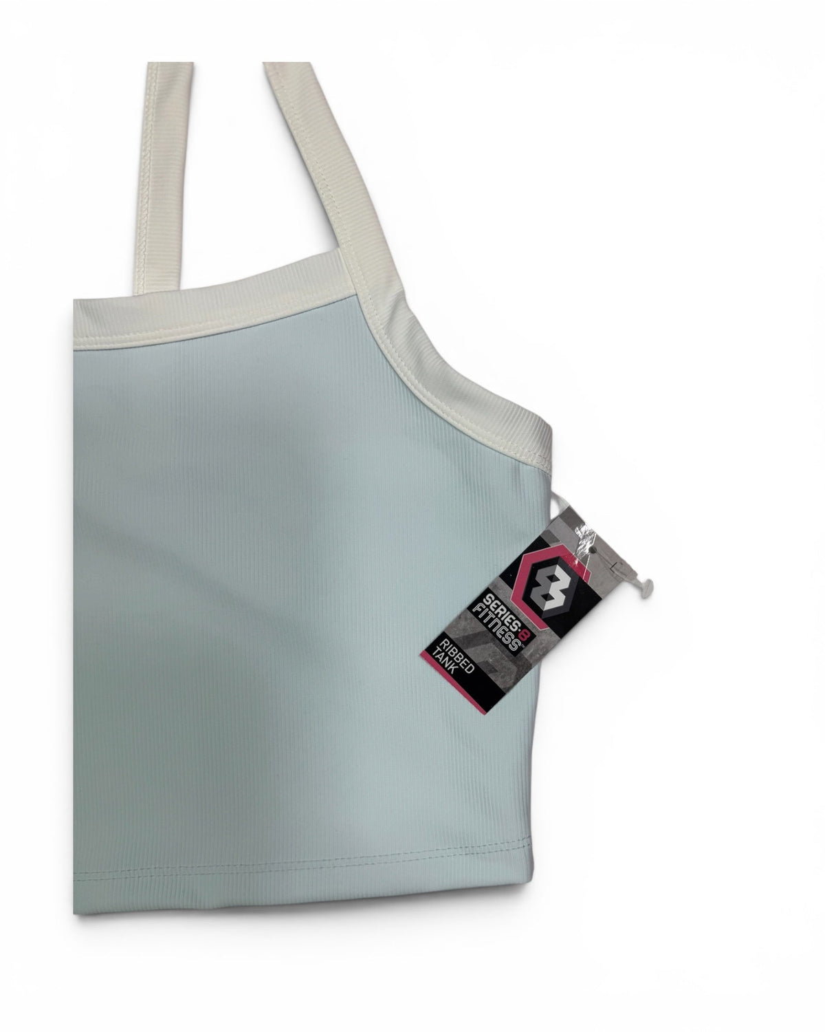 Series-8 Fitness Women'S Ribbed Tank Top Light Blue