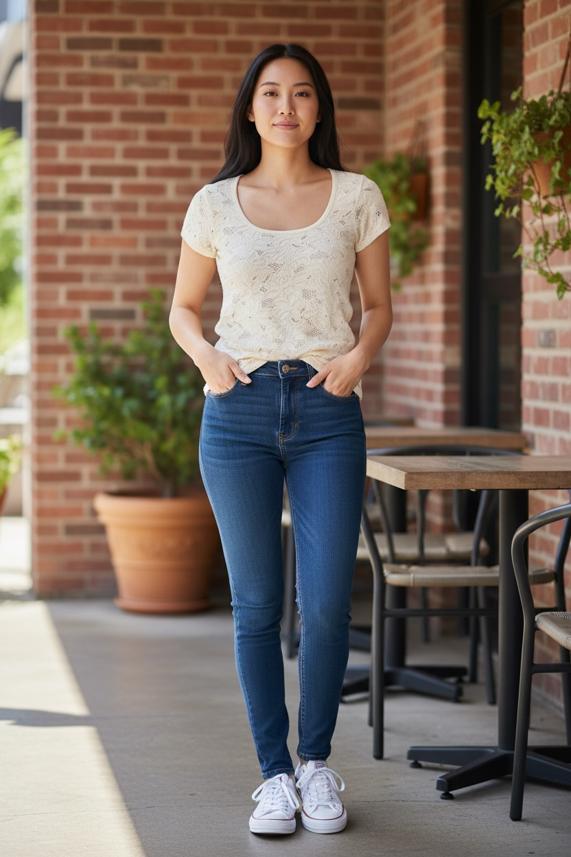 Top elástico con textura floral en amarillo claro para mujer