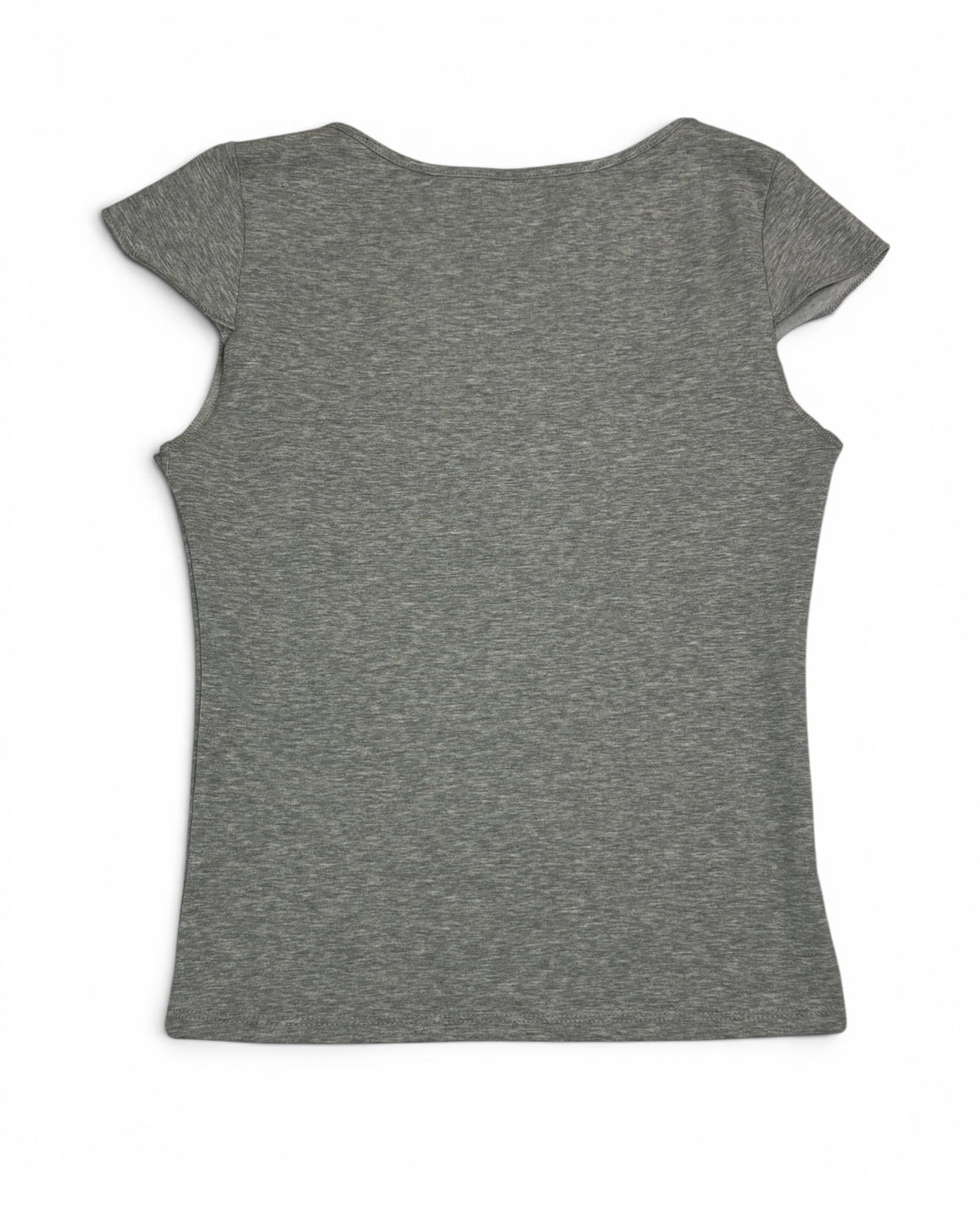 Women'S Heather Gray Scoop Neck Top