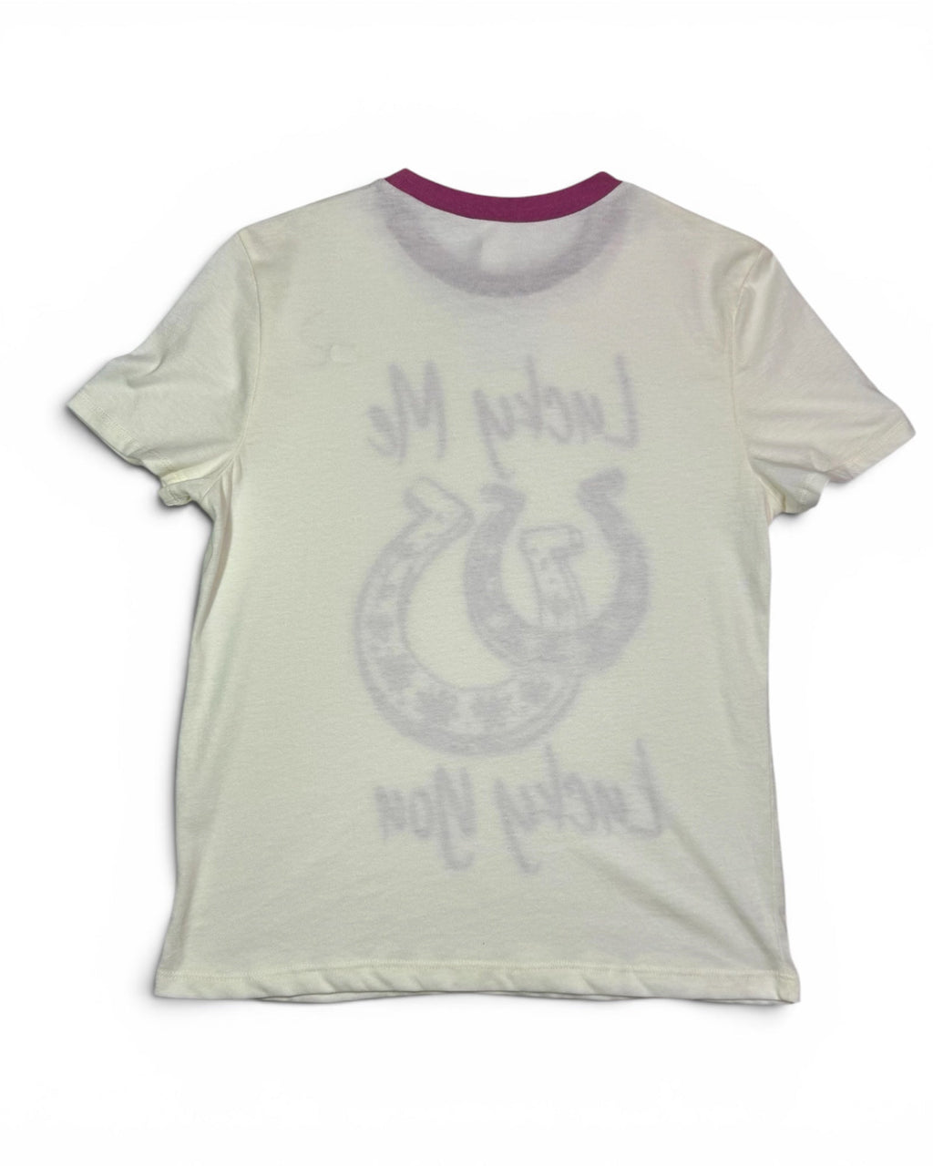 Lucky Me Lucky You Horseshoe Graphic Ringer T-Shirt