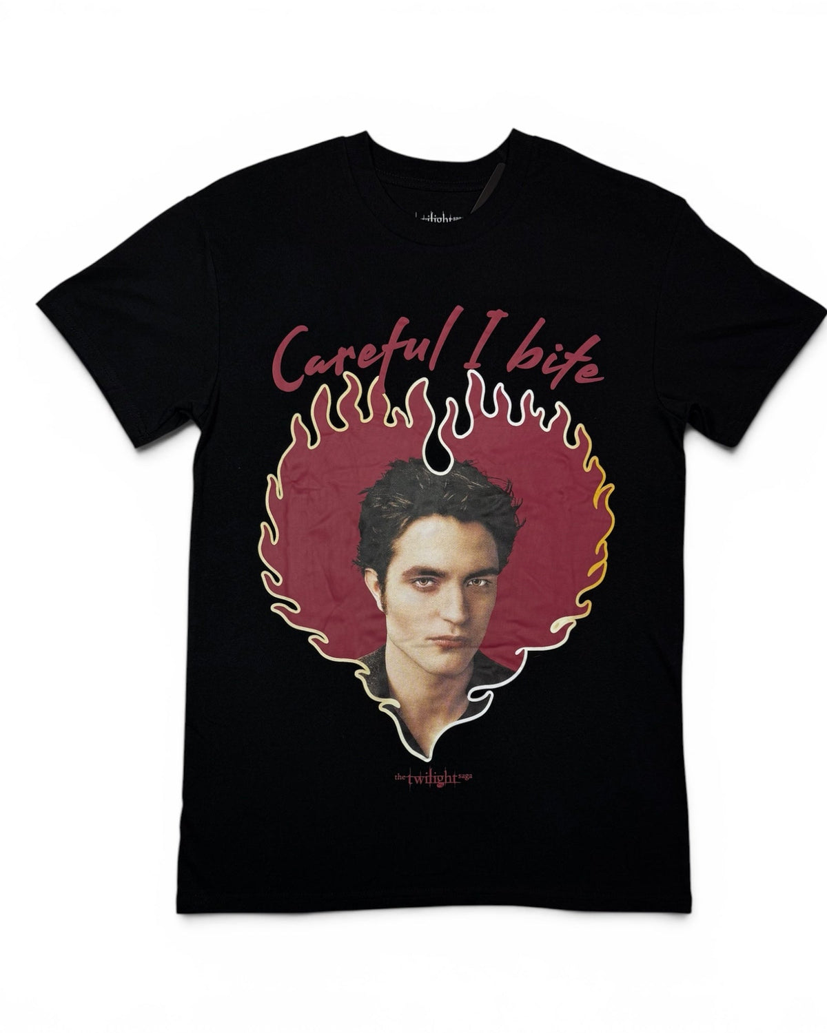 The Twilight Saga Edward Cullen "Careful I Bite" Graphic T-Shirt - Small / Black