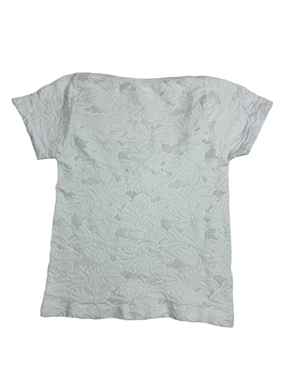 Top elástico de mujer con textura floral menta claro