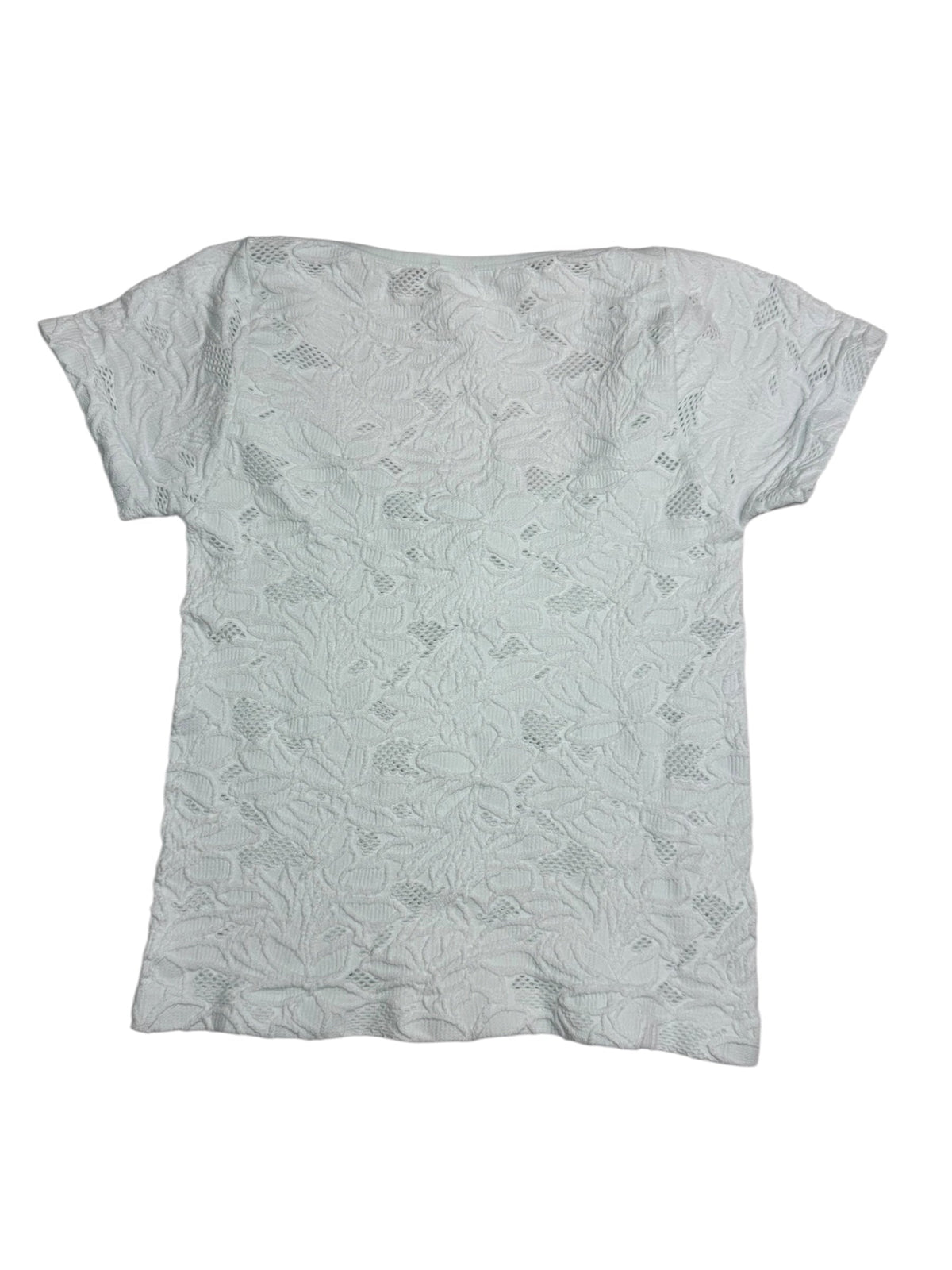 Women's Light Mint Floral Textured Stretch Top