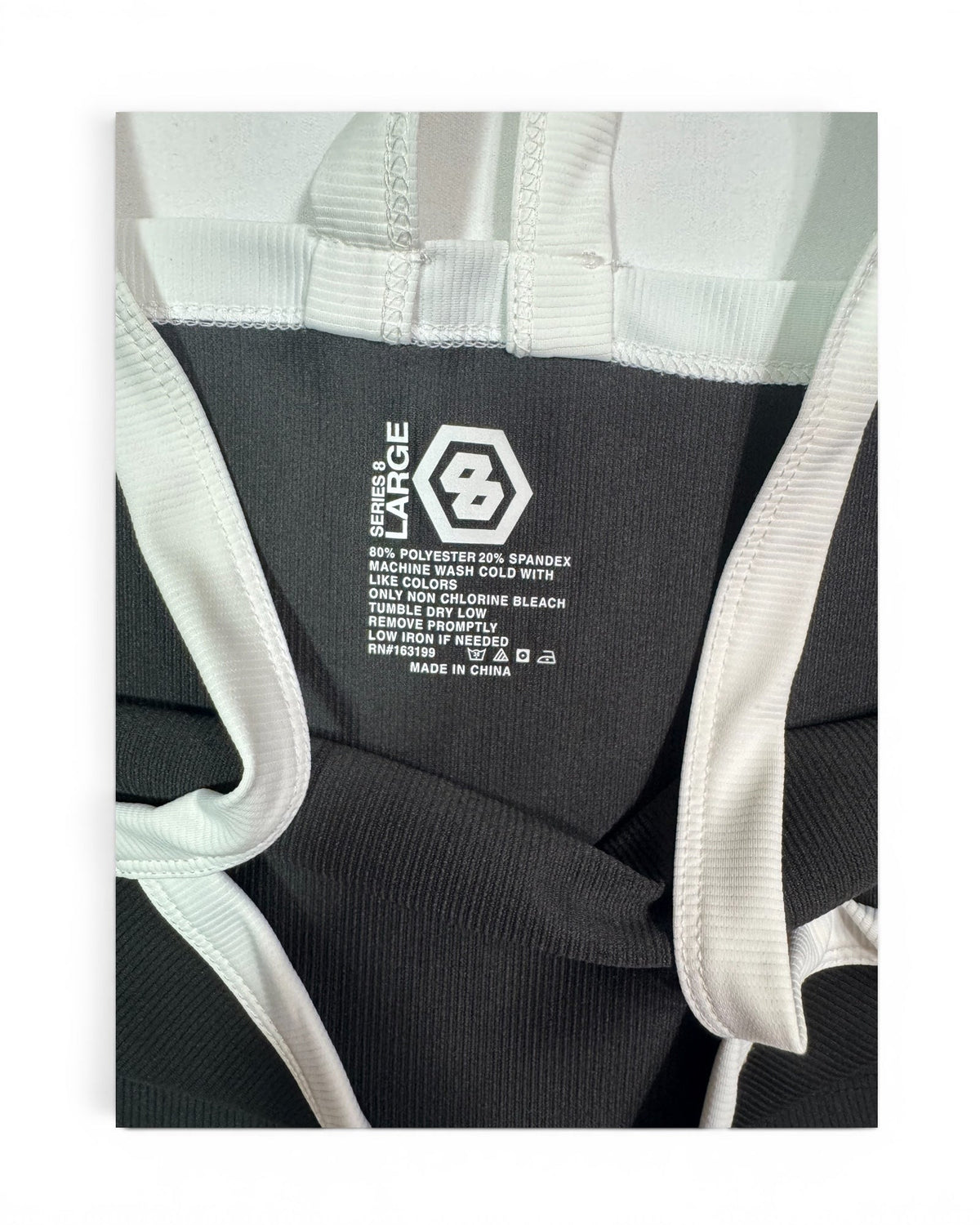 Women's Ribbed Tank Top Black with White Straps