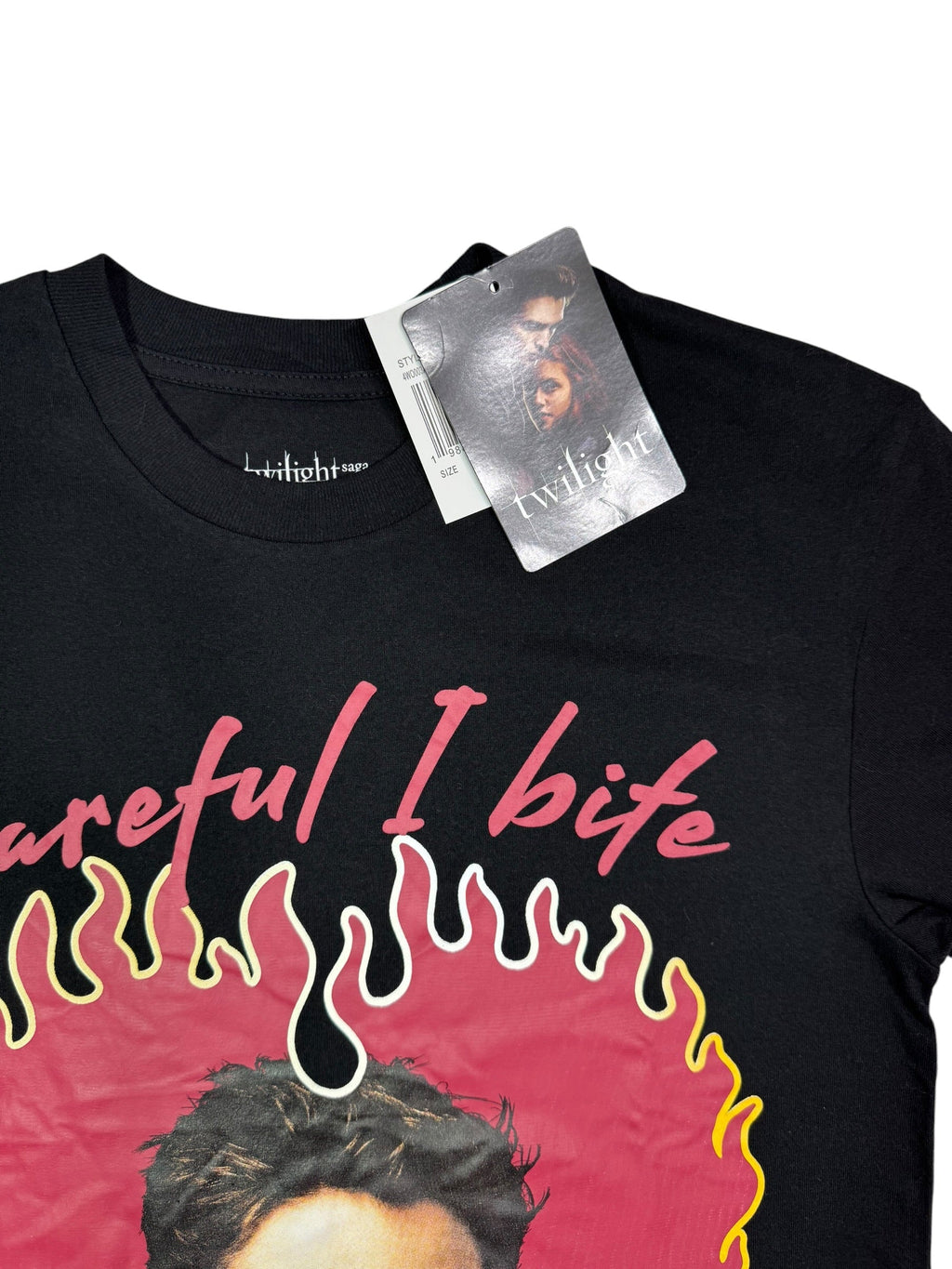 The Twilight Saga Edward Cullen "Careful I Bite" Graphic T-Shirt - Small / Black
