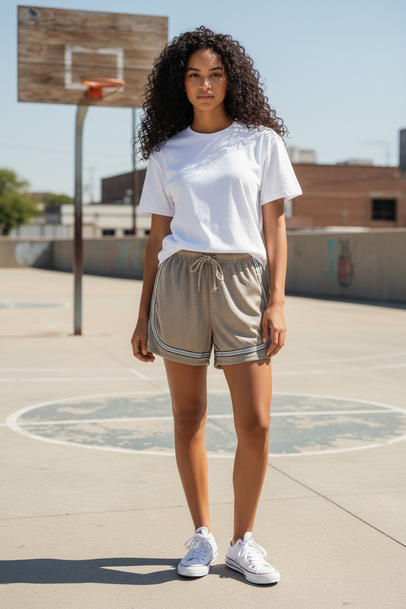 Water-Repellent Athletic Running Shorts – Taupe Beige