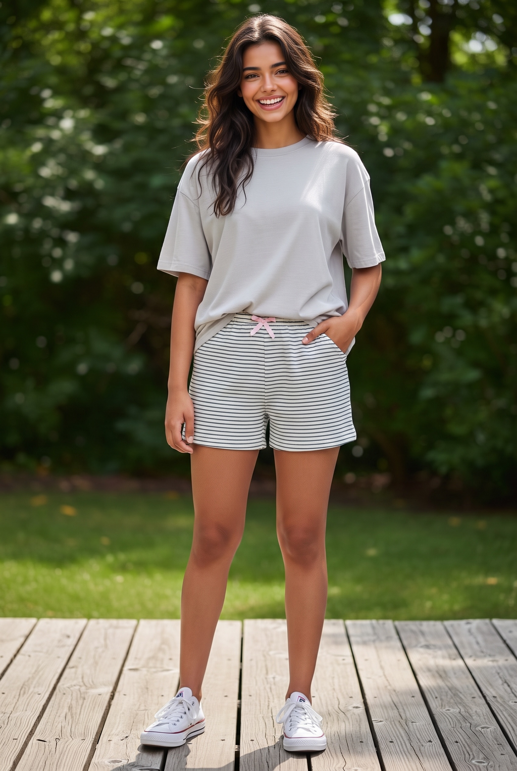 Women's Striped Sleep Shorts