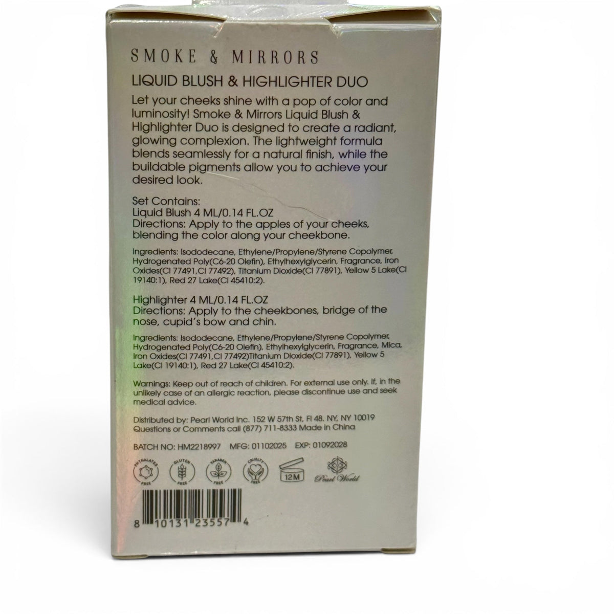 Dúo de Colorete Líquido e Iluminador Blissful Glow Smoke & Mirrors (dos colores)