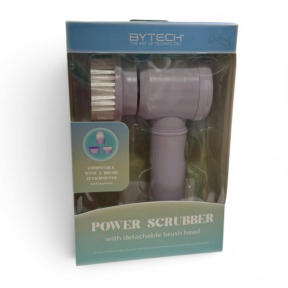Power Scrubber with Detachable Brush Head - (3 colors - Blue, Purple & Pink)