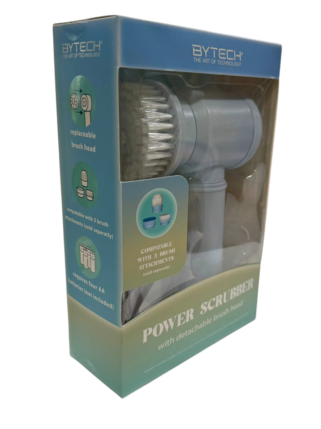 Power Scrubber with Detachable Brush Head - (3 colors - Blue, Purple & Pink)