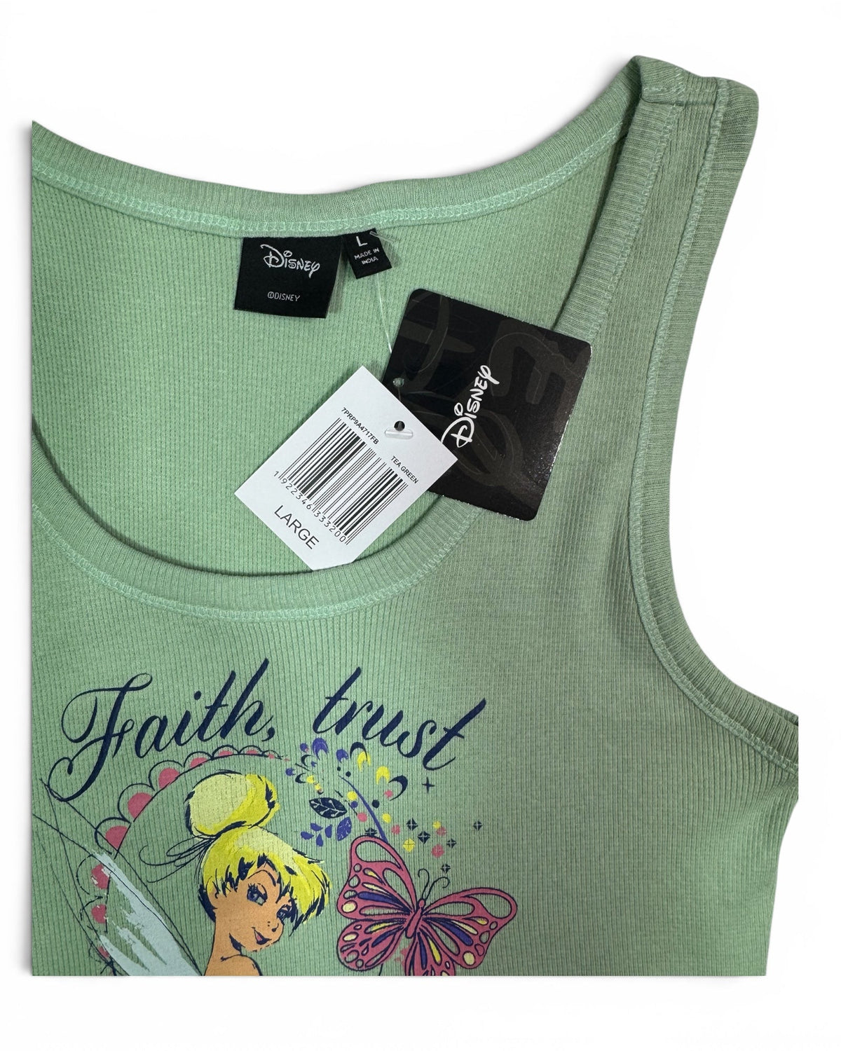 Disney Tinker Bell 'Faith Trust and Pixie Dust" Tank Top - Tea Green