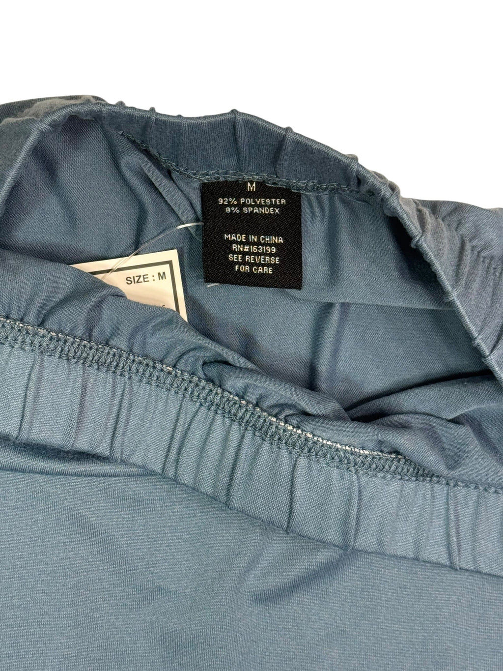 Falda larga azul polvoriento para mujer, abertura lateral, punto elástico, NWT