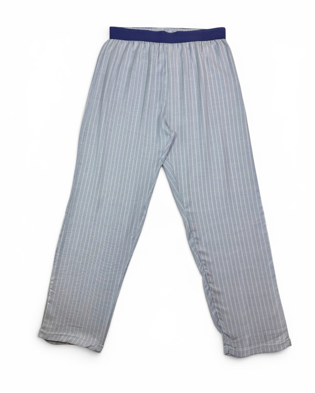 Pantalones de dormir/descanso de mujer a rayas diplomáticas azules NWT