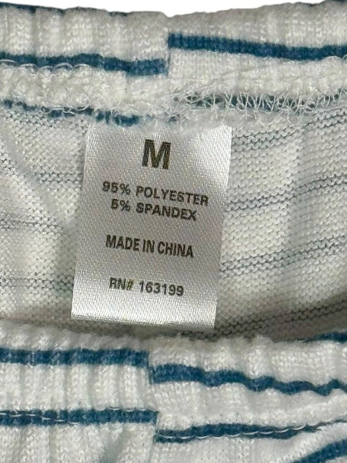 Women's Striped Flare Lounge Pants White & Blue NWT