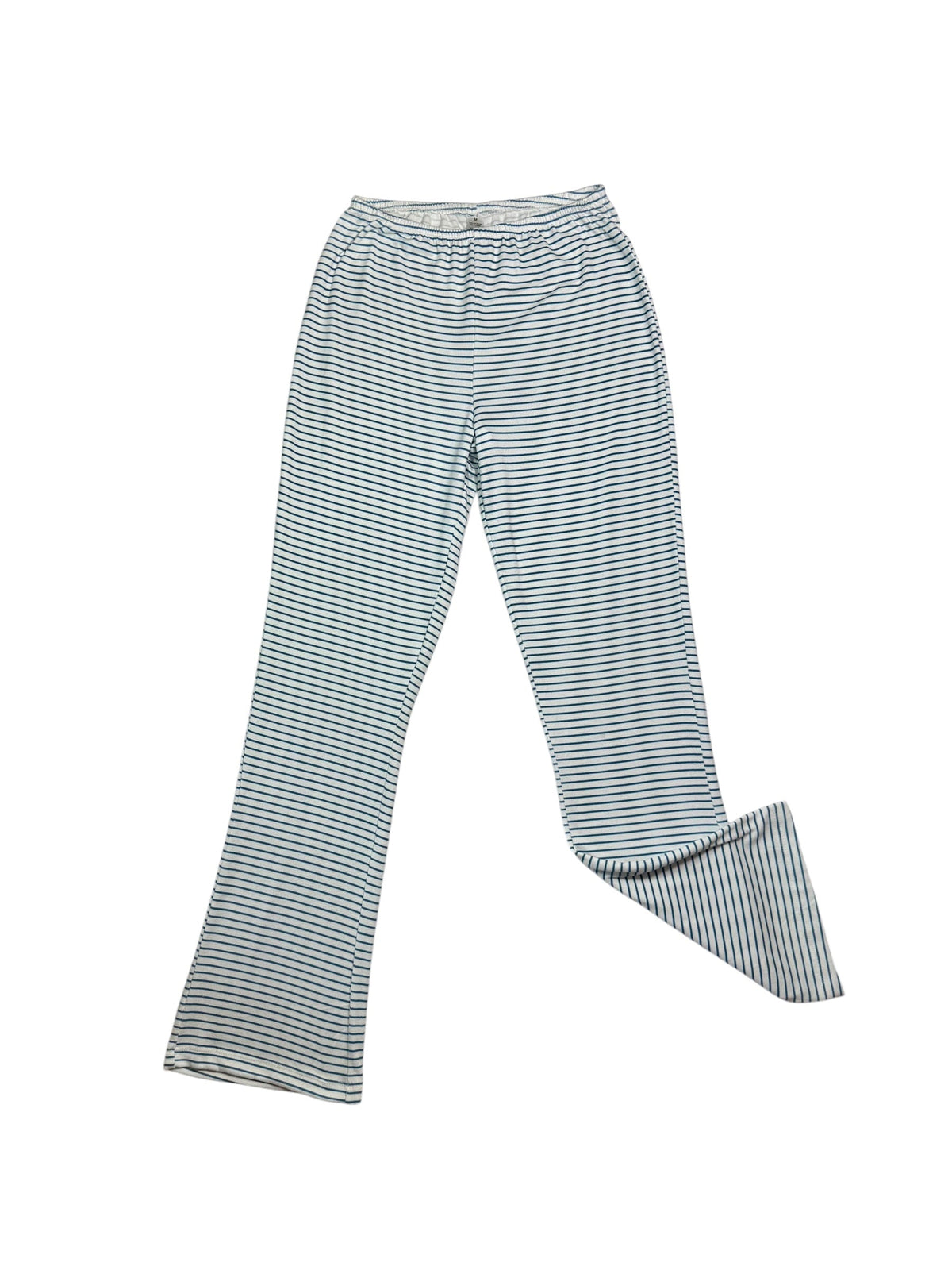 Women's Striped Flare Lounge Pants White & Blue NWT