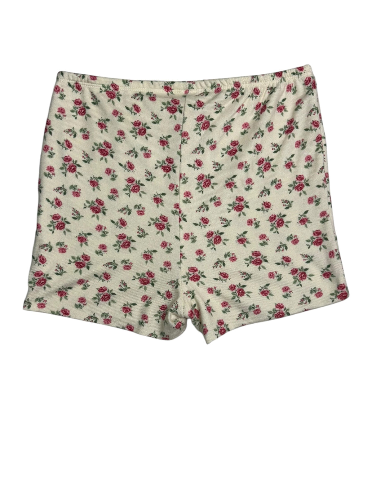 Women's Floral short – Cream Pink Rose Print – New with Tags