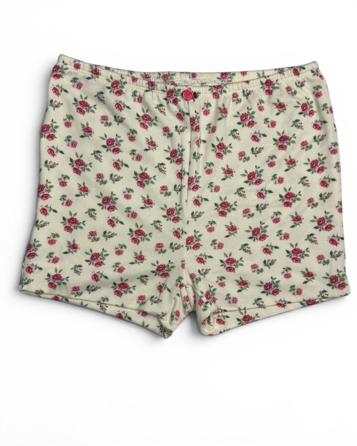 Women's Floral short – Cream Pink Rose Print – New with Tags