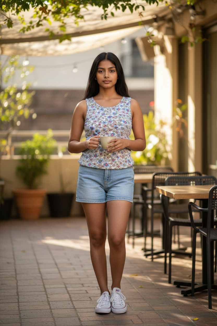 Women's Floral Sleeveless Tank Top Blue Pink Flower Print NWT