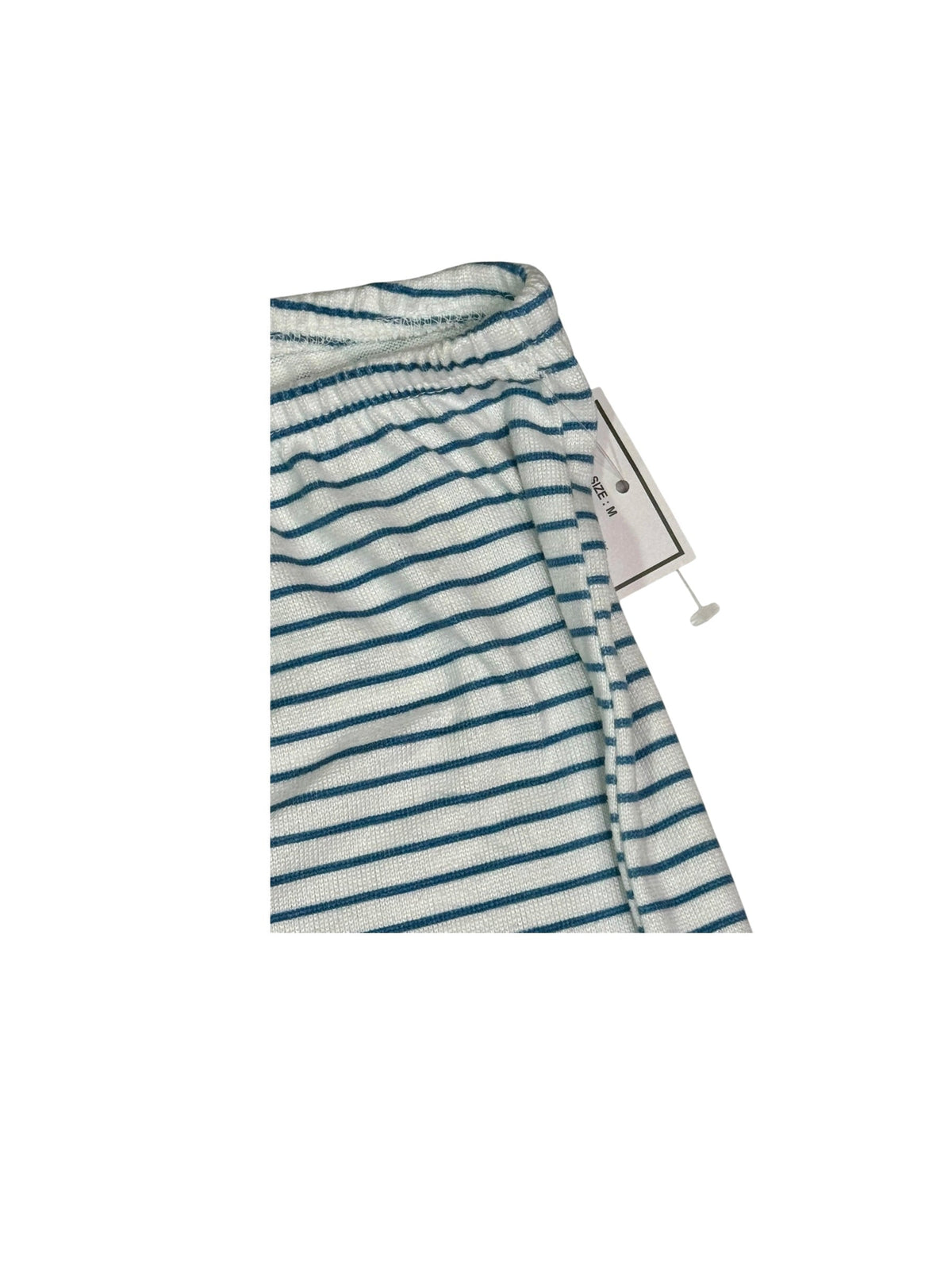 Women's Striped Flare Lounge Pants White & Blue NWT