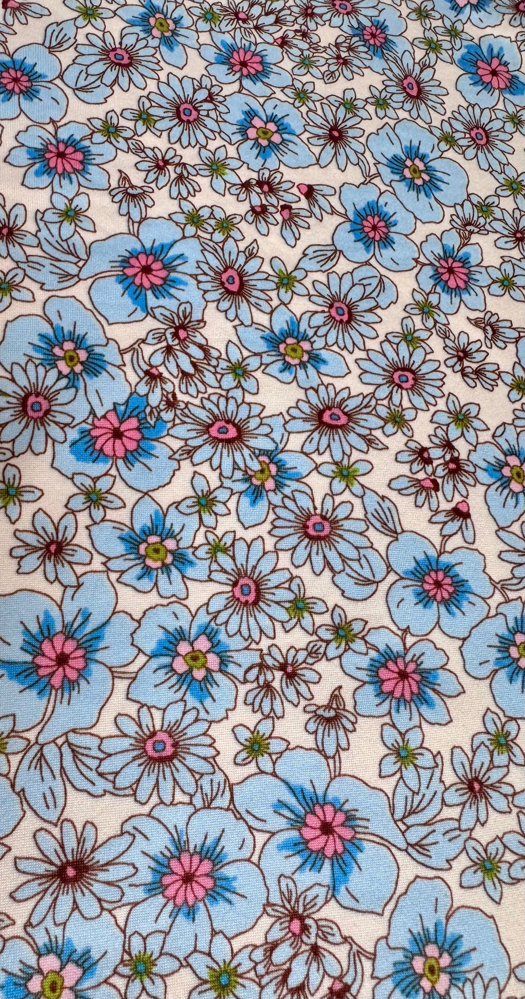 Camiseta sin mangas floral para mujer, estampado de flores azul y rosa, NWT
