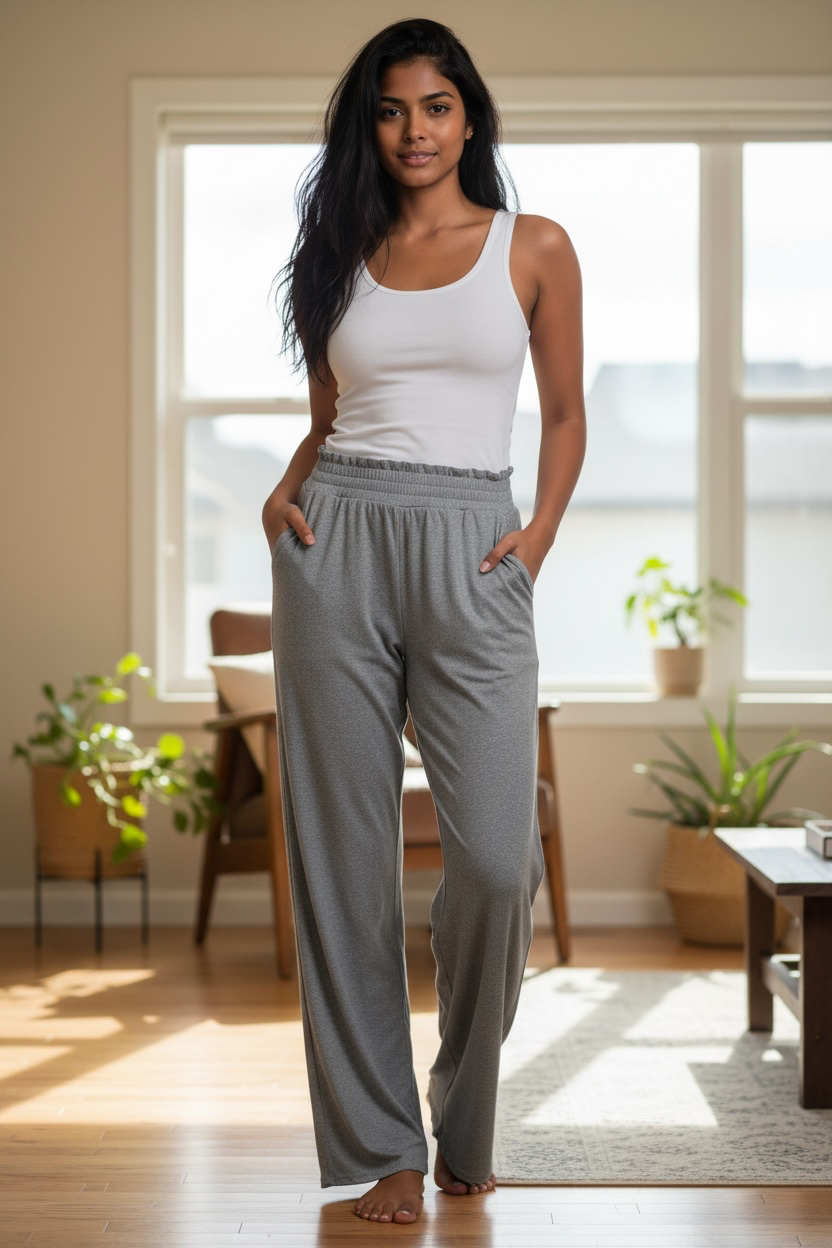 Ribbed Flare Pants