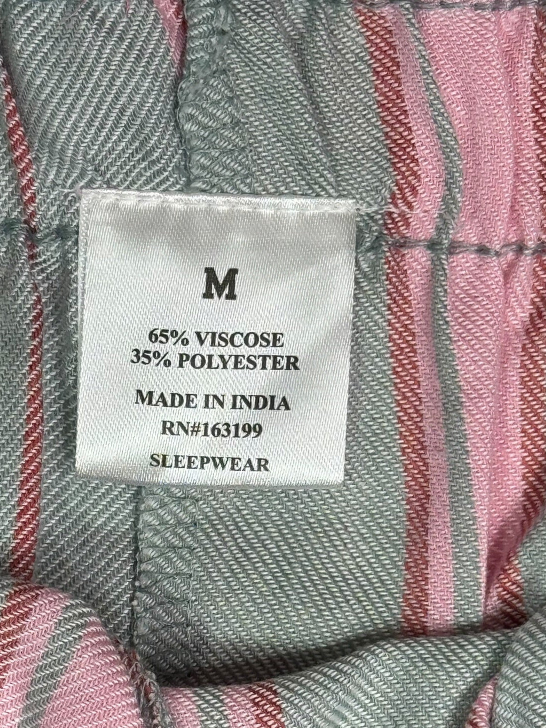 Women's Pink & Gray Striped Sleep Lounge Pants NWT