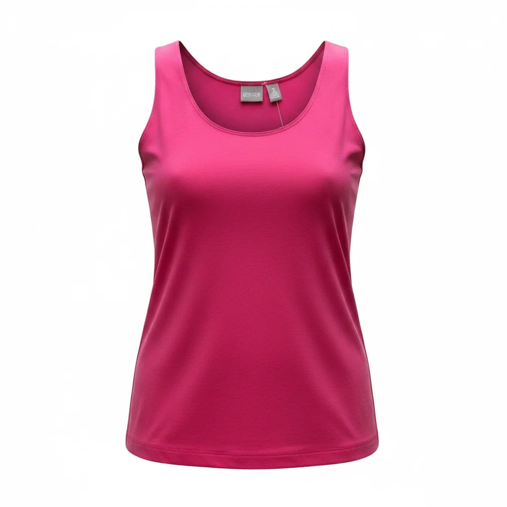 Chico's Microfeel Timeless Tank Women's Size 2 L Wild Tuberose NWT