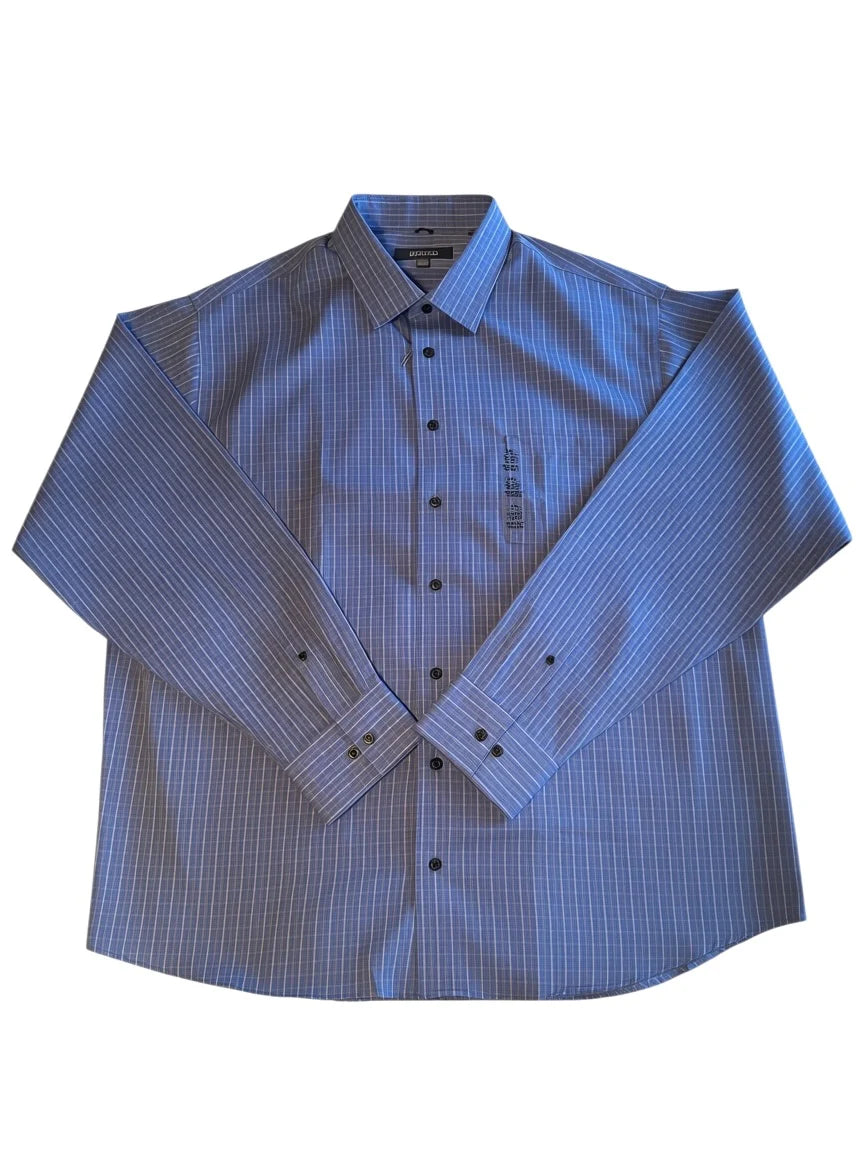 Kenneth Cole Reaction Men's XXL Blue Plaid Non-Iron Regular Fit Dress Shirt NWT - Image 4
