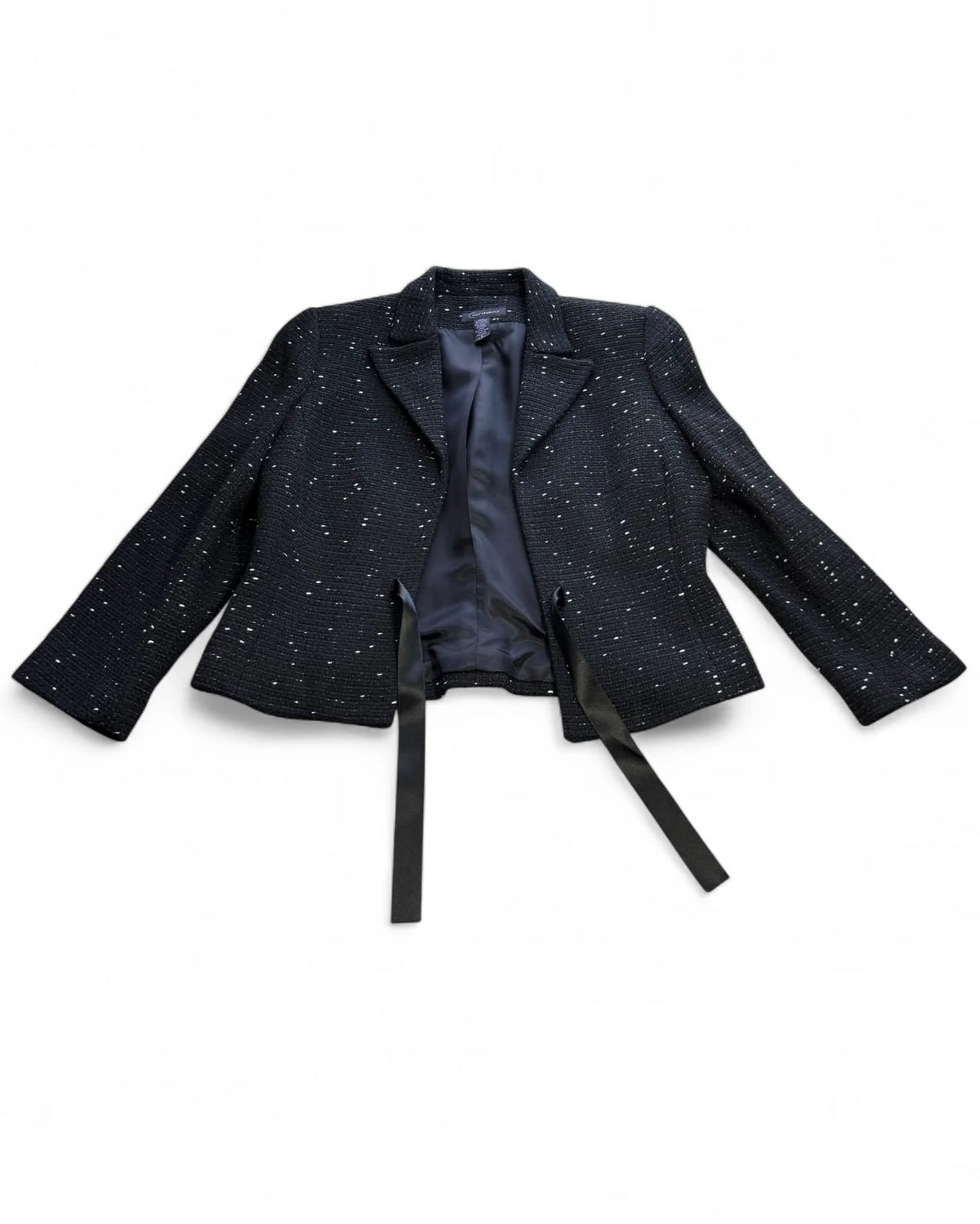 Context Women's Size 6 Black White Tweed Two-Piece Skirt Suit NWT