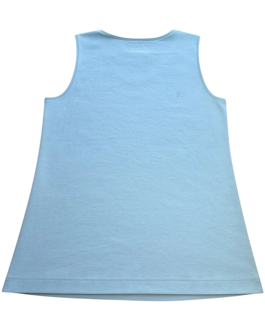 Chico's Raychel Tank Women's Size 1 M Blue Powder V-Neck Basic Knit NWT