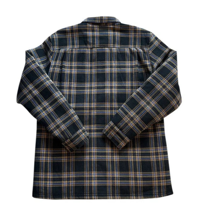 Weatherproof Vintage Men’s Blue Mocha Plaid Sherpa-Lined Shirt Jacket NWT - Large