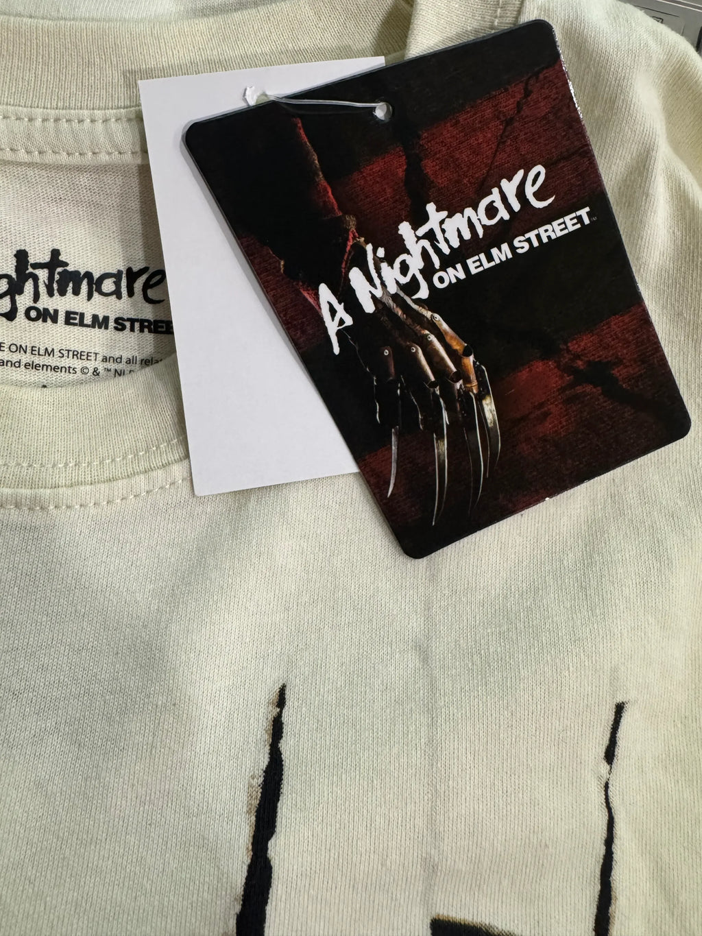 A Nightmare on Elm Street Freddy Krueger Graphic T-Shirt Cream - New