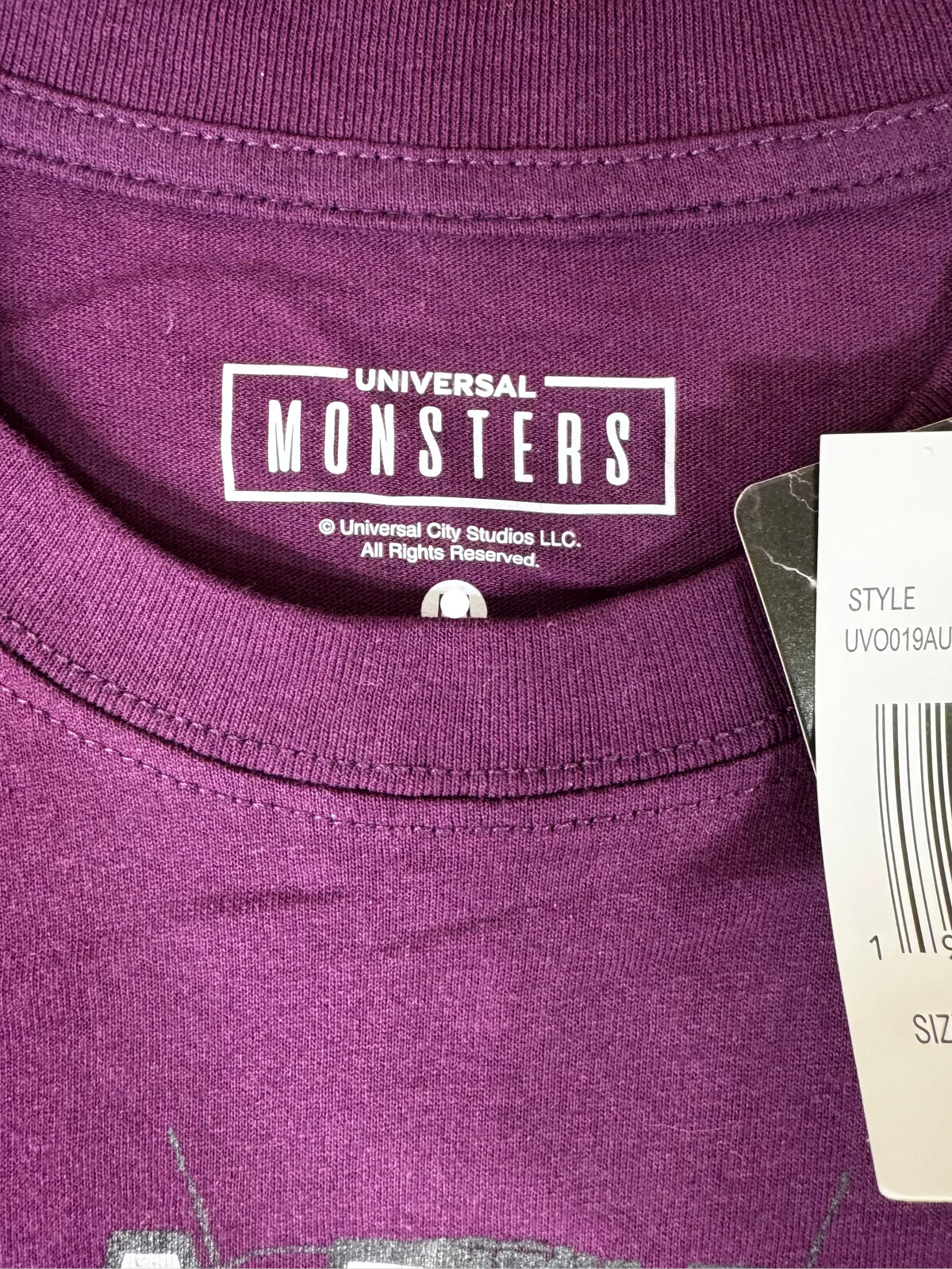 Universal Monsters Dracula Purple Graphic T-Shirt New
