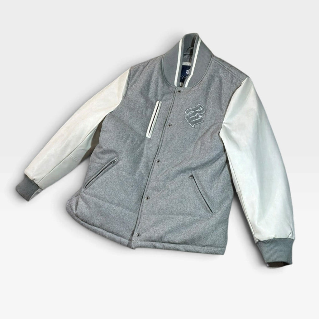 Rocawear Classic Gray White Varsity Jacket XL - Pre-owned