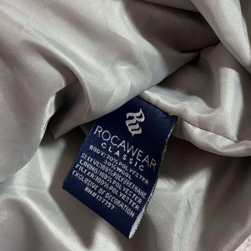 Rocawear Classic Gray White Varsity Jacket XL - Pre-owned