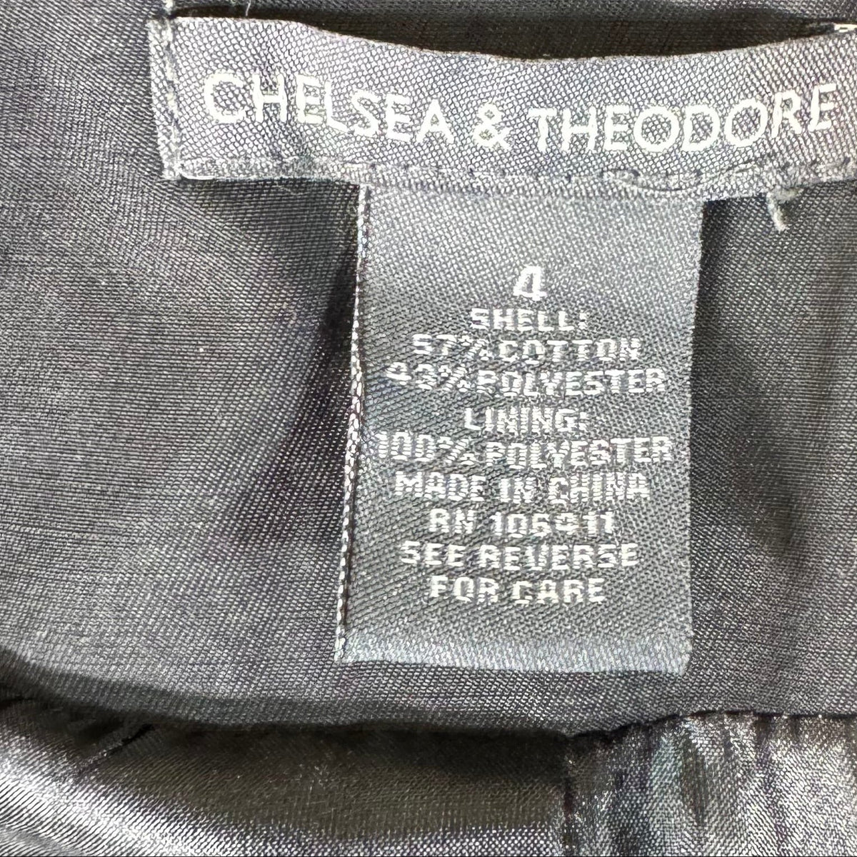 Chelsea & Theodore Black Double Breasted Belted Jacket Size 4 - Pre-owned