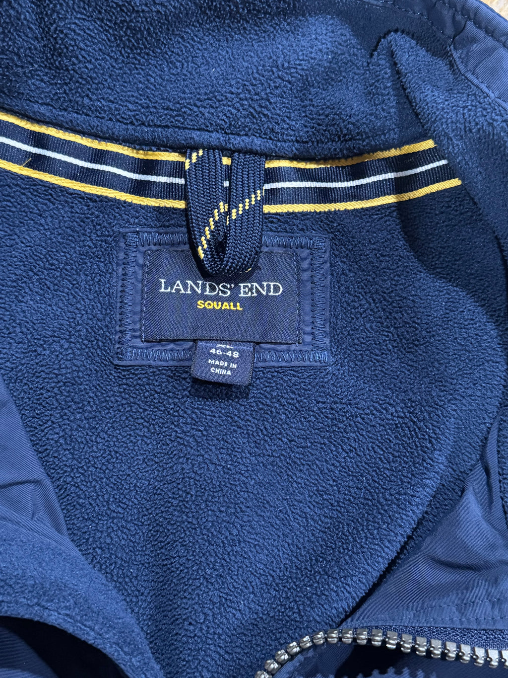 Lands’ End Squall Navy Zip Bomber Jacket XL - Pre-owned