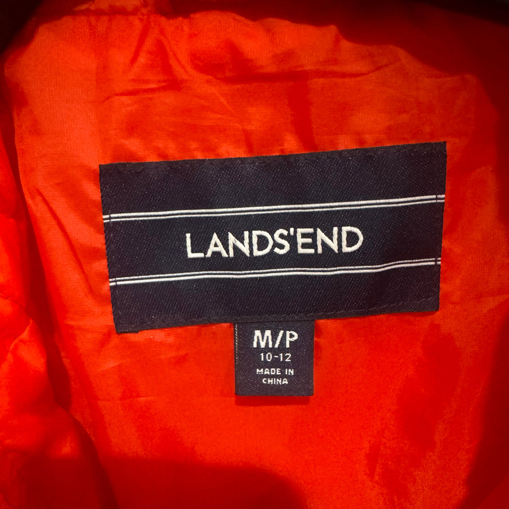 Lands’ End Coral Quilted Jacket M Petite 10-12 - Pre-owned