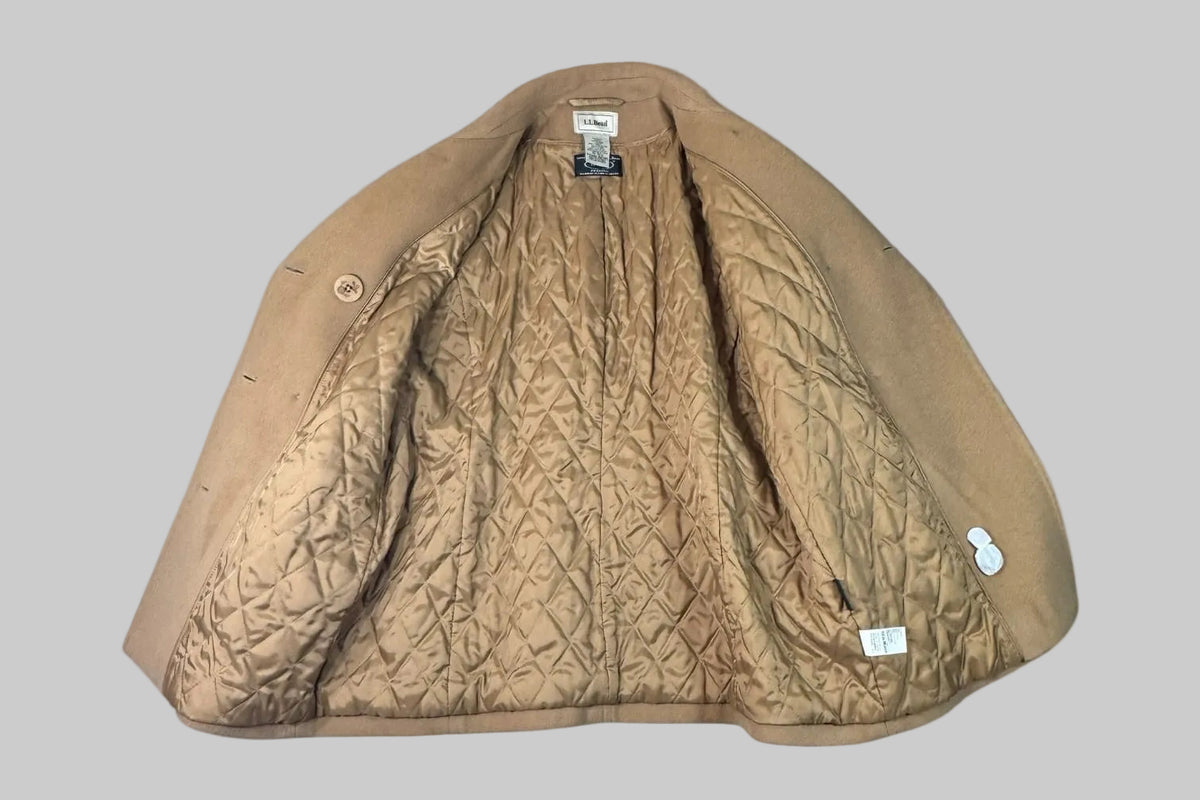 L.L.Bean Women’s Classic Lambswool Peacoat Camel 10 Regular Thinsulate - Pre-owned