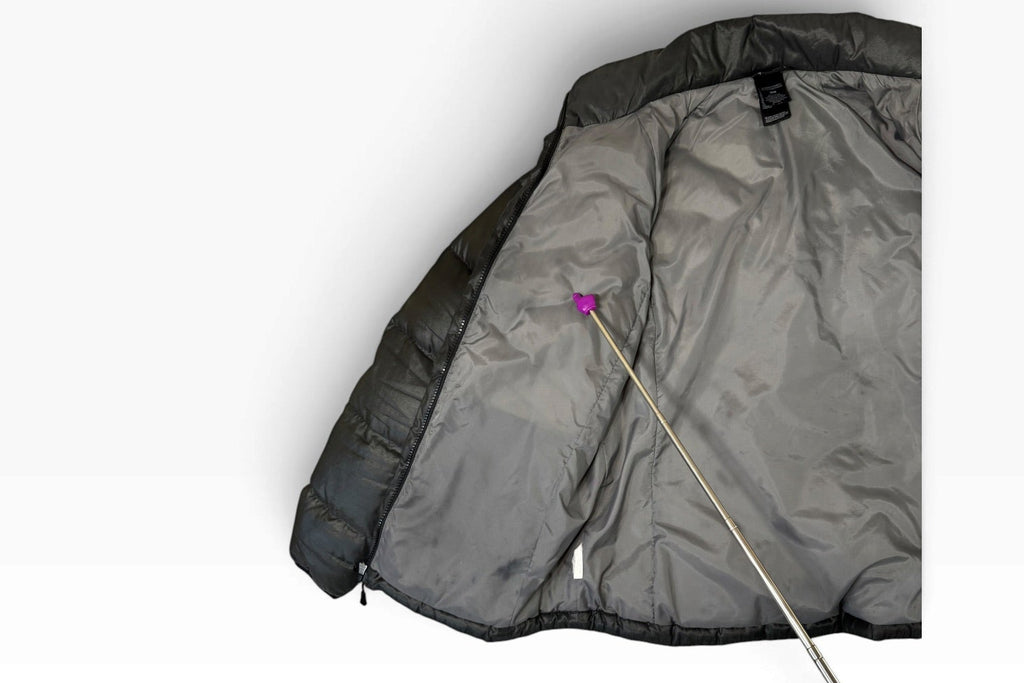The North Face Black Chevron Quilted Down Jacket Medium - Pre-owned