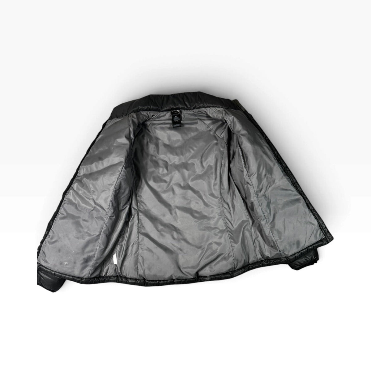 The North Face Black Chevron Quilted Down Jacket Medium - Pre-owned