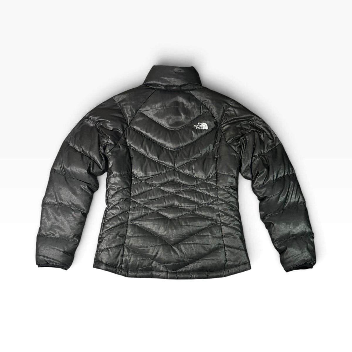 The North Face Black Chevron Quilted Down Jacket Medium - Pre-owned