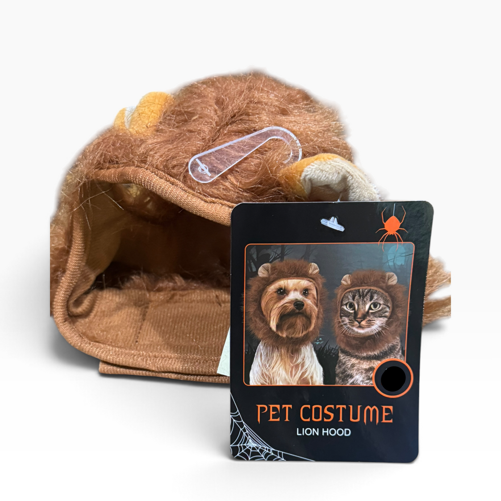 Lion Mane Pet Costume Hood Dog Cat Halloween - New