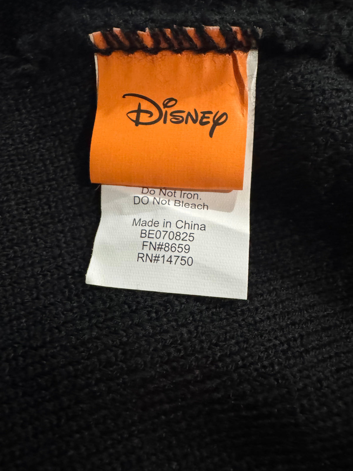 Disney Stitch Pumpkin Halloween Black Cuffed Knit Beanie Hat - New - One size