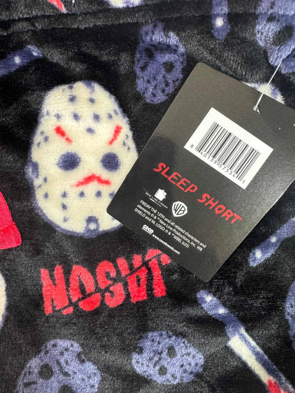 Friday the 13th Jason Fleece Sleep Shorts - New - L