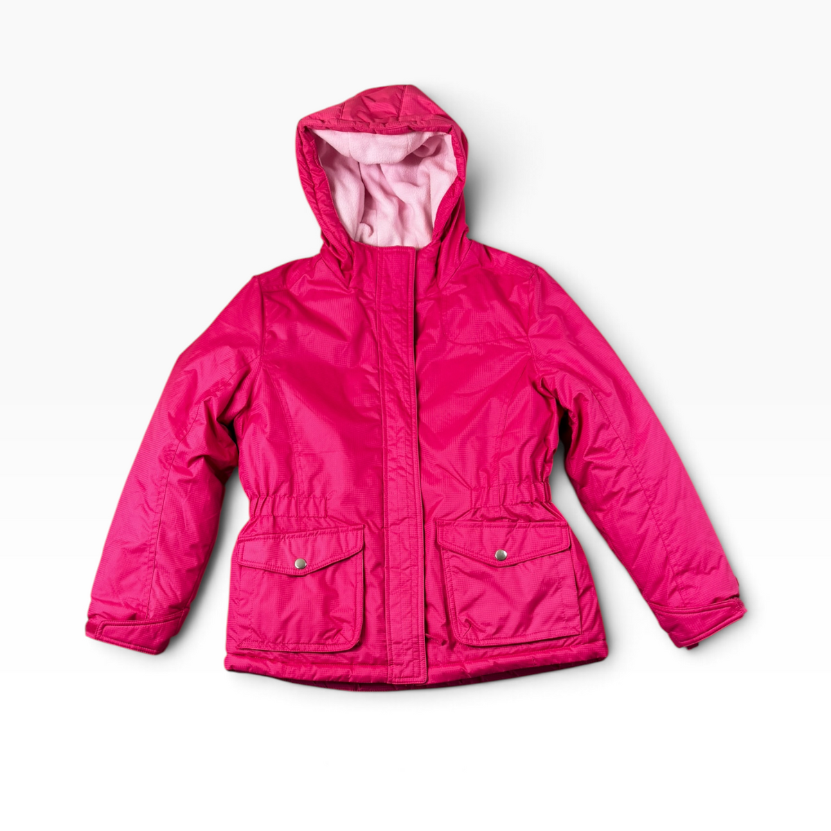 Mountain Xpedition Girls Bright Pink Hooded Winter Coat L 10-12 - Pre-owned