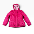 Mountain Xpedition Girls Bright Pink Hooded Winter Coat L 10-12 - Pre-owned