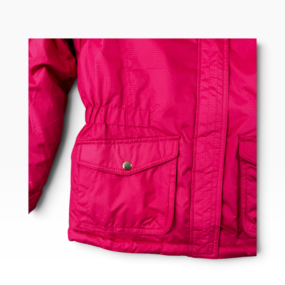 Mountain Xpedition Girls Bright Pink Hooded Winter Coat L 10-12 - Pre-owned