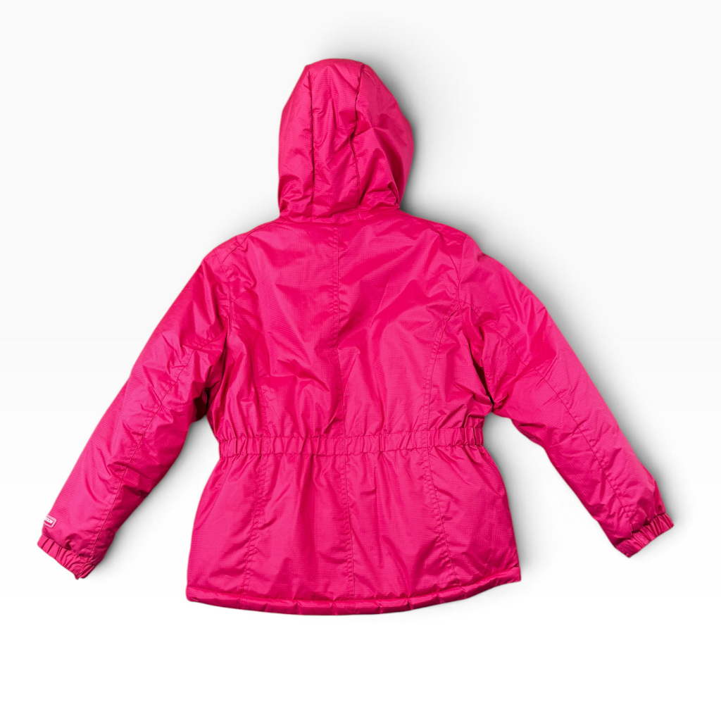 Mountain Xpedition Girls Bright Pink Hooded Winter Coat L 10-12 - Pre-owned